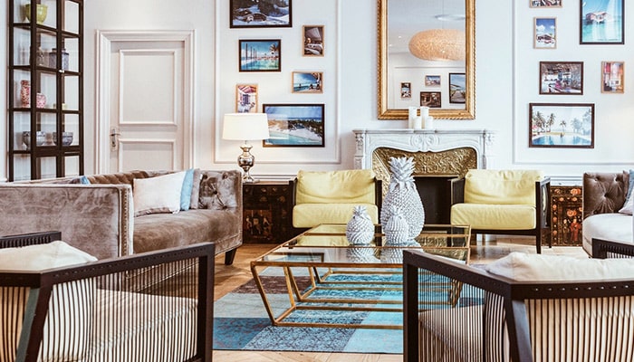 salon classique en plusieurs couleurs