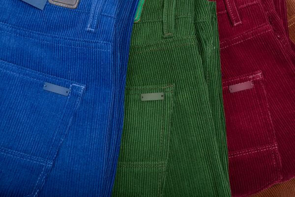 Clothing Material: Types Of Fabric And Their Uses 5 Different coloured corduroy trousers