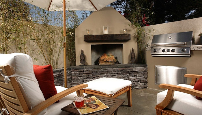 cocina exterior en patio interior