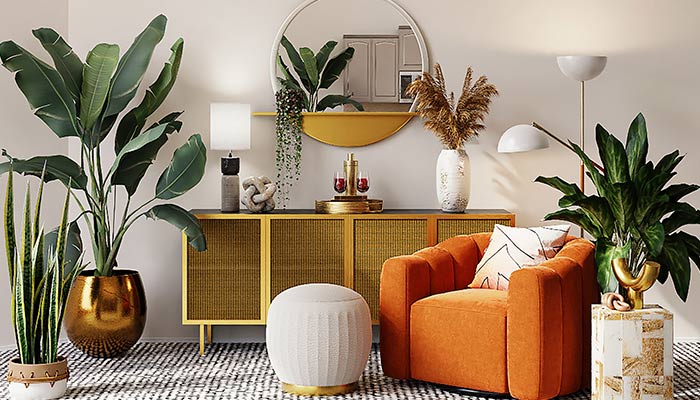 plantes sur les meubles