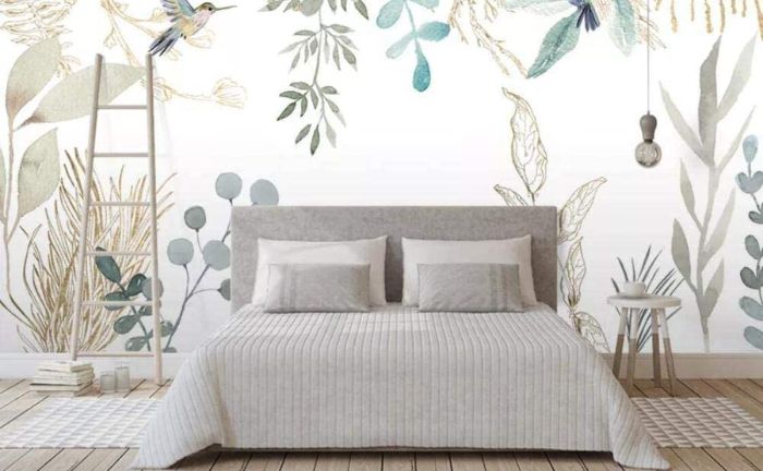 décoration de chambre murale tropicale