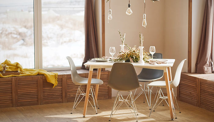 table à manger carrée moderne