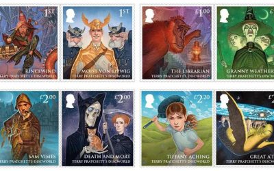 Découvrez les nouveaux timbres de Royal Mail pour célébrer les 40 ans du monde fantastique de Terry Pratchett !