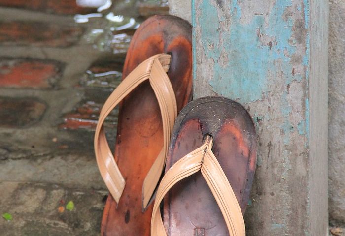 Sandalias limpiar bicarbonato