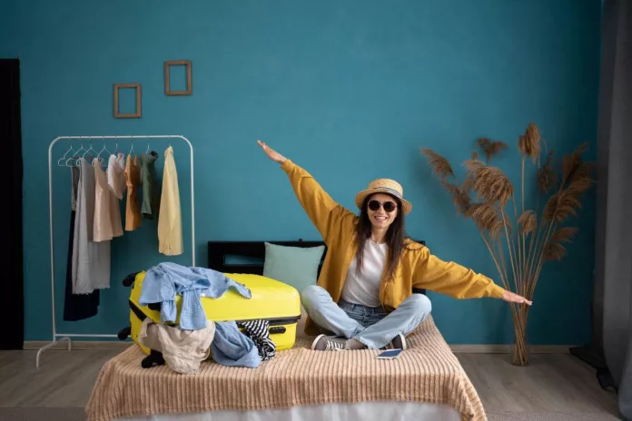 woman packing for holiday