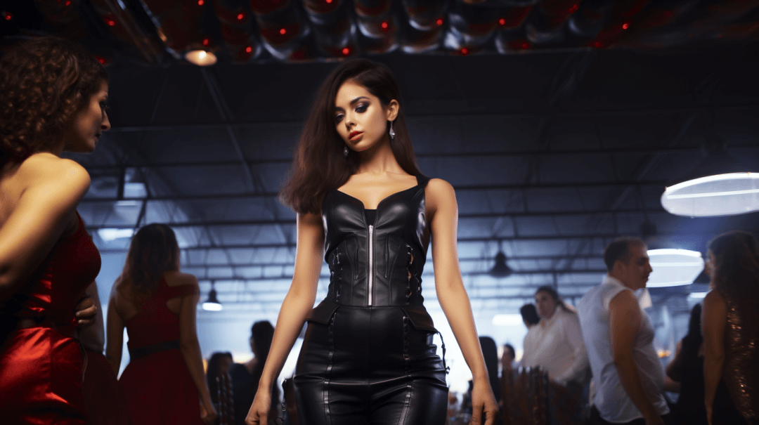 Comment coiffer un corset en simili cuir pour un look chic au quotidien 3 femme élégante portait une robe corset en club