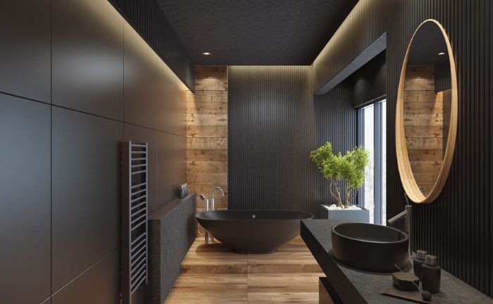 Tendance déco salle de bain noire