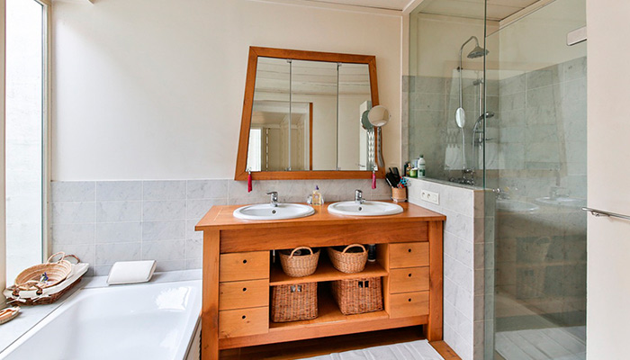 Meubles de salle de bain avec lavabo intégré