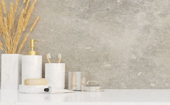 Tendance matière marbre 2024 salle de bain cuisine