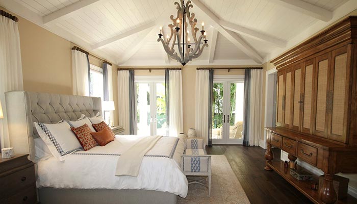 Un lustre dans la chambre