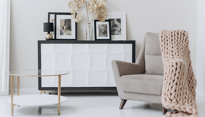 Fauteuil à carreaux couleur Dulce Hogar
