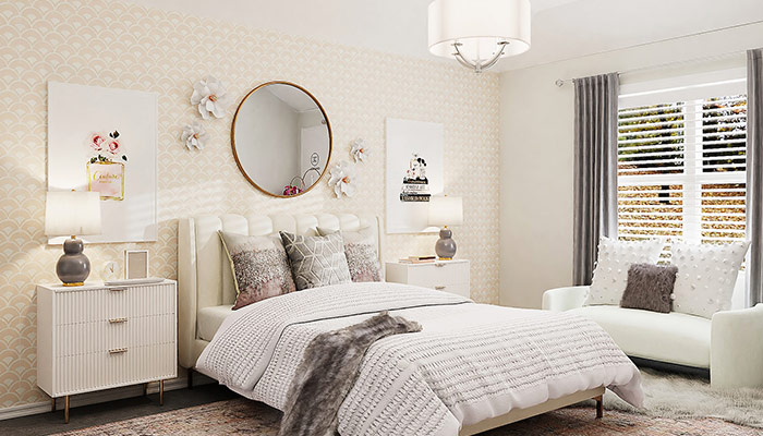 Une couverture blanche dans la chambre