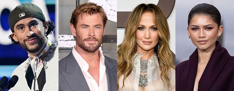 De gauche à droite, Bad Bunny, Chris Hemsworth, Jennifer Lopez et Zendaya rejoignent Anna Wintour en tant que coprésidents du Met Gala de cette année.