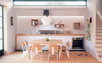 Découvrez la cuisine tendance : un espace vaste sans meubles hauts, c’est possible !