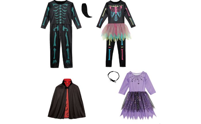 Les costumes d'Halloween pour enfants POCOPIANO sont disponibles dans les tailles 5 à 10 ans.