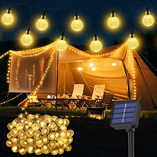 Realky Guirlande lumineuse solaire d'extérieur, 18 m, 100 LED, 8 modes, étanche IP65 Realky Guirlande lumineuse solaire d'extérieur, 18 m, 100 LED, 8 modes, étanche IP65