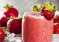 Smoothie de fraise sans lait