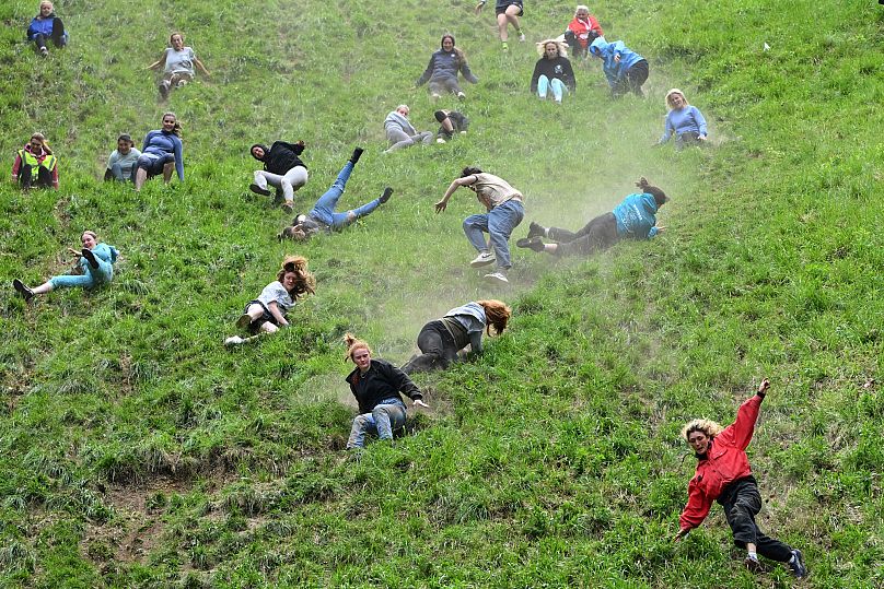 Participants dans la catégorie féminine du concours traditionnel à Cooper's Hill